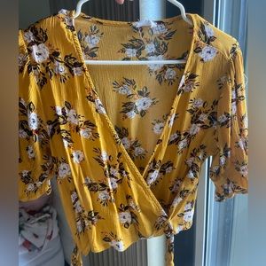 Yellow mid sleeve shirt